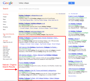 Google Organic Listings